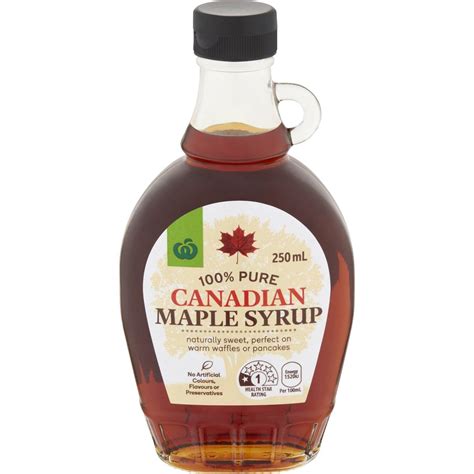 woolworths  canadian maple syrup ml woolworths