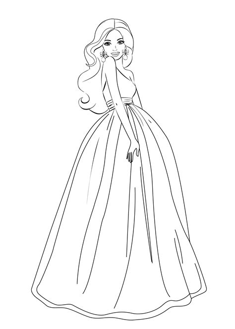 barbie coloring pages  girls  printable barbie coloring pages
