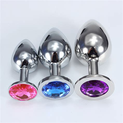 Metal Plated Jeweled Butt Plug Anal Insert Sexy Toy At Banggood Rc