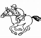 Horse Race Coloring Coloringcrew Sports sketch template
