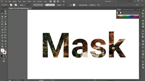 create  text mask  illustrator  graphic design