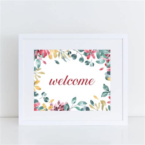 printable floral  sign floral  printable art floral