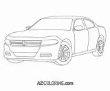 Coloring Dodge Charger Pages Hellcat Challenger Clipart Comments Library sketch template
