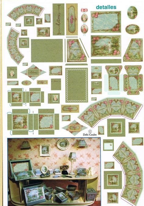 miniature dollhouse printable paper doll house miniature printables