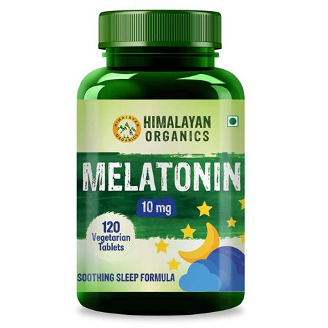 Himalayan Organics Melatonin 10 Mg Healthy Sleep Cycle Helps Stress