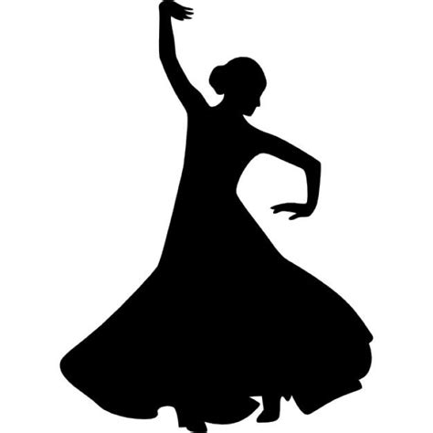 bailarina silueta flamenco   iconos del pack flamenco dance
