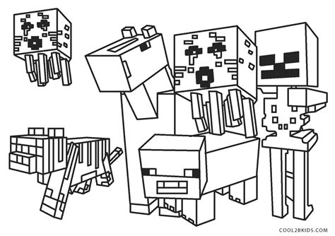 printable minecraft coloring pages  kids