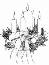 Advent Wreath Clipart Cliparts Clip Candles Christmas Drawing Calendar sketch template