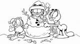 Garfield Coloring Pages Christmas Snow Winter Color Para Printable Sheets Colorear Search Google Getcolorings sketch template