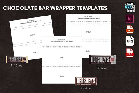 candy bar wrapper template graphic  crystal graffio creative fabrica