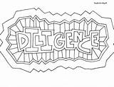 Coloring Pages Word Diligence Doodle Encouragement Alley Testing Colouring Sheets Printable Quote Kids Bible Printables Simple Mediafire Choose Board Use sketch template