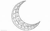 Crescent Ramadan Coloring Pages Printable Adults Kids sketch template