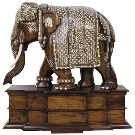 solid brass standing elephant sculpture  pedestal elephant