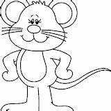 Mouse Coloring sketch template