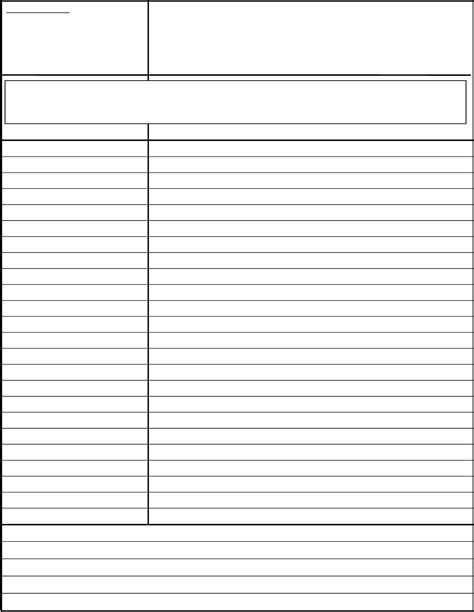 standard cornell notes template
