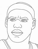 Lebron James Coloring Drawing Pages Basketball Curry Kyrie Stephen Harden Jordans Hoop Irving Air Logo Printable Drawings Print Color Dunk sketch template