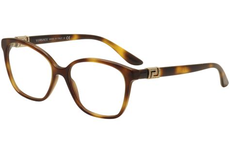 versace women s eyeglasses ve 3235 b 5217 havana full rim optical frame