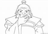 Iroh Coloring4free Airbender Colorear sketch template