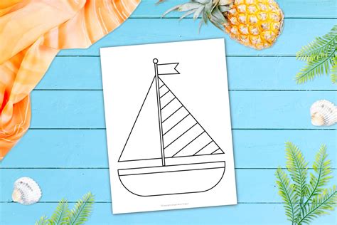 printable summer sailboat template simple mom project