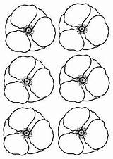 Poppy Template Poppies Craft Remembrance Cut Coloring Templates Printable Kids Crafts Pages Veterans Colouring Craftnhome Instructions Anzac Sunday Print Flower sketch template