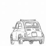 Fiat 500 Da Colorare Abarth Cars Drawing Nuova Model Car Draw Retro Vintage Gora Textures Tosia Objects Layout sketch template