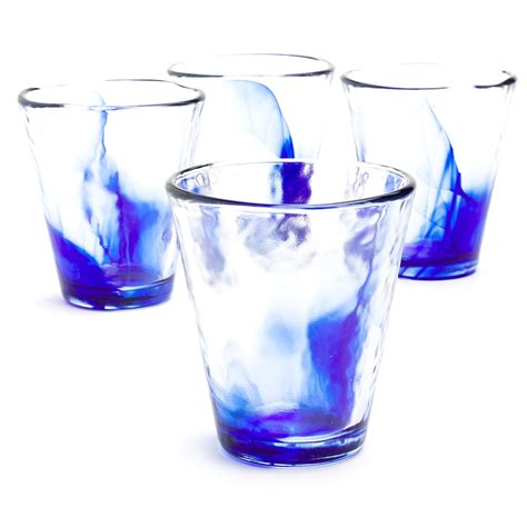 Bormioli Rocco Murano Blue Long Drink Glasses Set Of 4