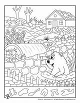 Groundhog Hidden sketch template