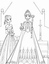 Elsa Coloring Anna Pages Princess Queen Standing Frozen Beside Print Color Baby Printable Coronation Girls Getcolorings Find Paper Sheet sketch template