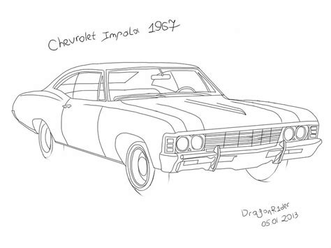 chevy impala coloring pages