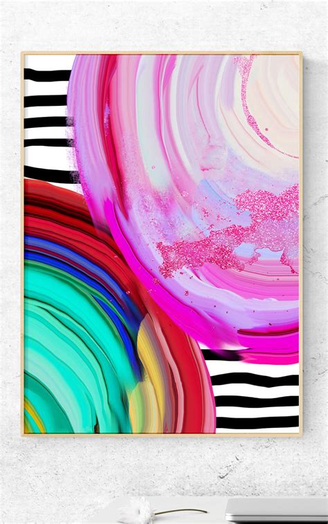 abstract print abstract painting colorful abstract colorful etsy