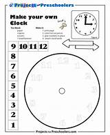 Clock Make Time Printable Coloring Kindergarten Template Teaching Preschoolers Activities Projectsforpreschoolers Math Preschool Writing Create Routine sketch template