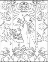 Nutcracker Dover Publications Dancers Nussknacker Doverpublications sketch template