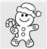 Gingerbread Man Coloring Clipart Christmas Pages Pngkit sketch template