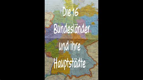 Learn German Die 16 Bundesländer Und Ihre Hautpstädte