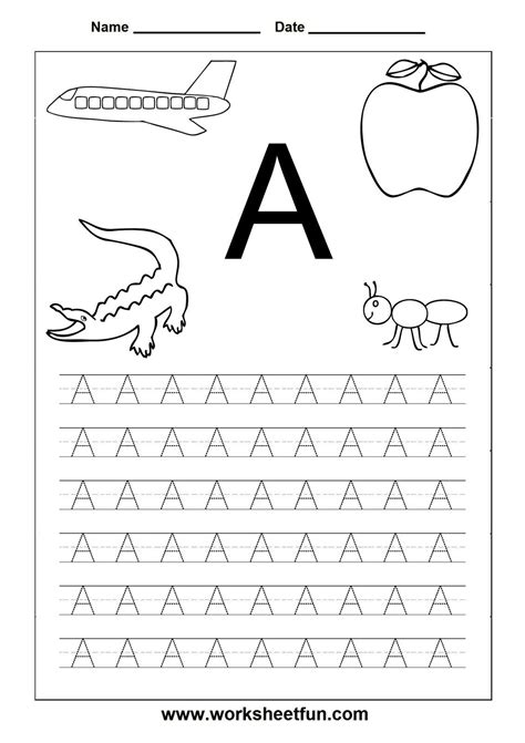 printable letter a worksheets free worksheet template