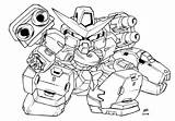 Sd Lineart Gundam Virtue Version Reverence Mecha Iv Deviantart sketch template