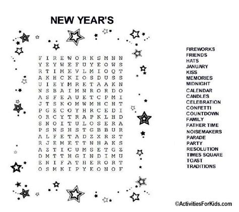 new year s eve word search puzzle agc