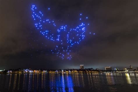 disney world drone show  light  skies