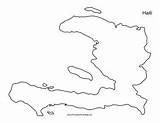 Outline Haiti sketch template