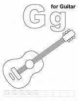 Guitar Coloring Pages Printable Alphabet Kids Handwriting Practice Color Drawing Letter Colouring Preschool Bestcoloringpages Getdrawings Electric Print Easy Choose Board sketch template