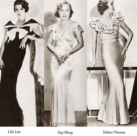 1930s Fashion Hollywood Winter Frocks 1934 Vintage Fashion 1930s