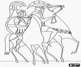 Grecia Gregos Antigua Griegos Soldaten Soldados Cavalo Griechische Griego Caballo Grego Pferde Greci Grega Soldati Griekse Soldado Cavallo Griega Antiga sketch template