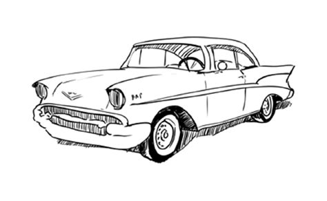 sketch  chevy bel air coloring pages