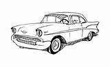 Chevy Drawing 57 55 Draw Classic Vehicle Car Drawings Vehicles Coloring Pages Cars Sketchbook Sketch Step Paintingvalley Template sketch template