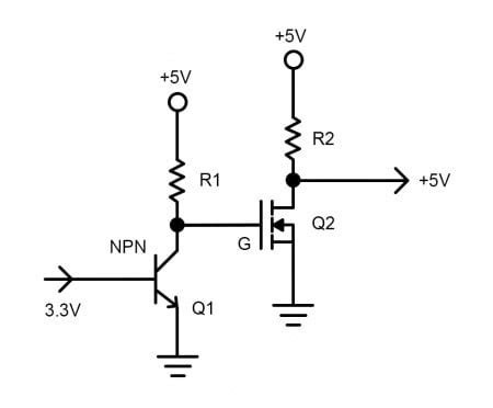 logic level shifter circuit  components   voltages custom maker pro