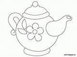 Teapot Coloringhome sketch template