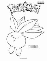 Pokemon Coloring Oddish sketch template