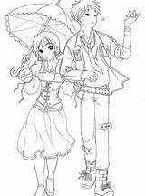 Emo Coloring Pages Cute Chibi Anime Getcolorings sketch template