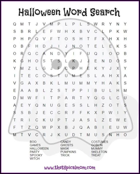 halloween word search printable  typical mom