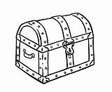 Chest Treasure Clipart Pirate Drawing Clip Box Outline Open Cartoon Drawings Draw Getdrawings Find sketch template